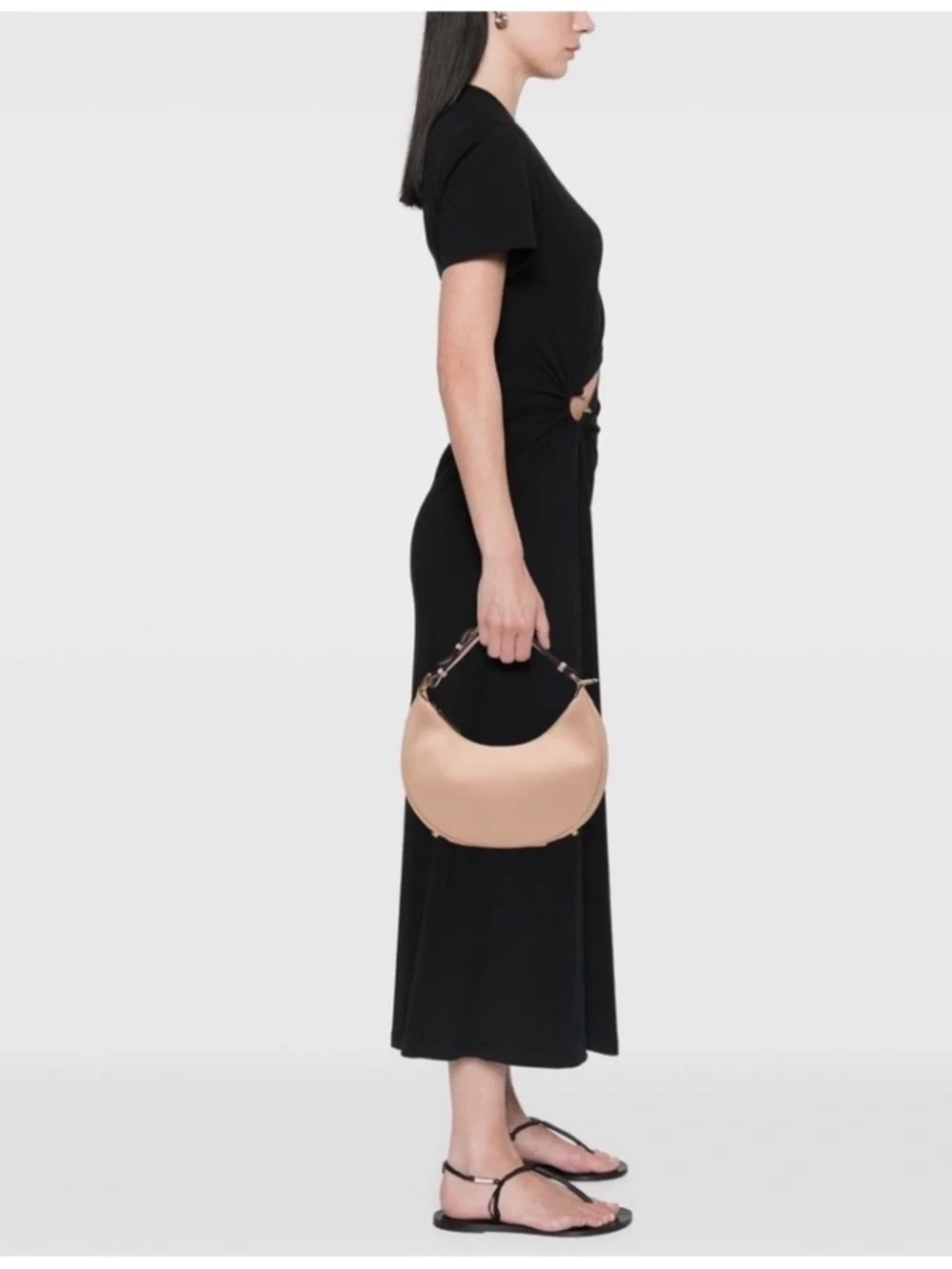 FENDI Fendigraphy Leather Hobo Bag